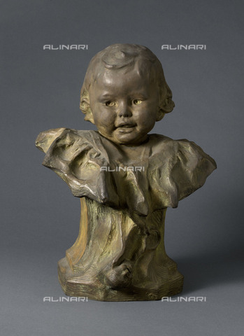 RVA-S-035991-0003 - Victor Prouvé (1858-1943). "Bust of a child". Bronze with sand melting down. Musée des Beaux-Arts de la Ville de Paris, Petit Palais. - E. Emo et A. Sage / Petit Palais / Roger-Viollet/Alinari