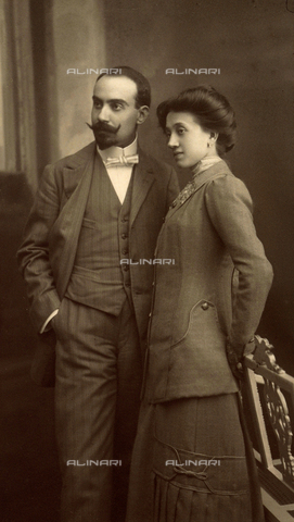 TCA-F-01478V-0000 - Alfredo Trombetta and his wife - Date of photography: 10/10/1910 - Alinari Archives, Florence
