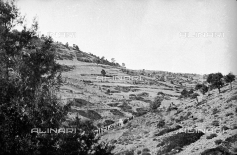 UAQ-S-000061-0119 - Spanish Civil War 1936-1939: Column of soldiers marching at Sierra de Javalambre in Teruel - Date of photography: 09/1938 - Alinari Archives, Florence