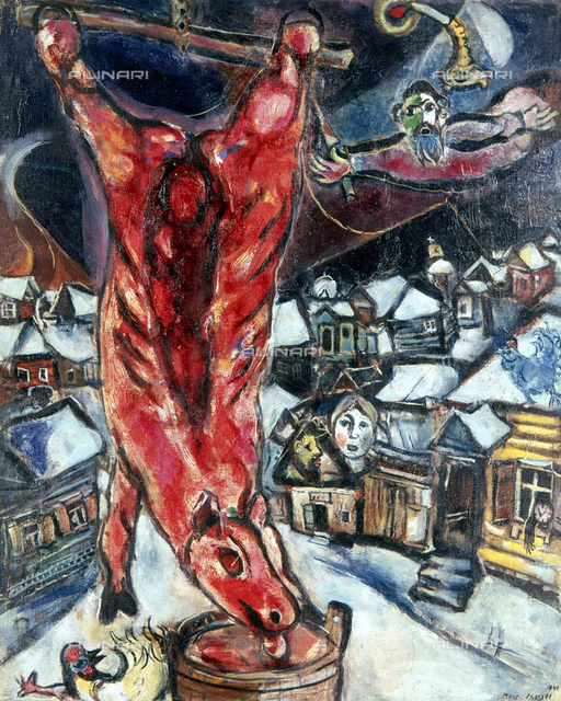Il bue squartato (Le boeuf ecorché), dipinto di Marc Chagall nel Kunstmuseum di Basilea.